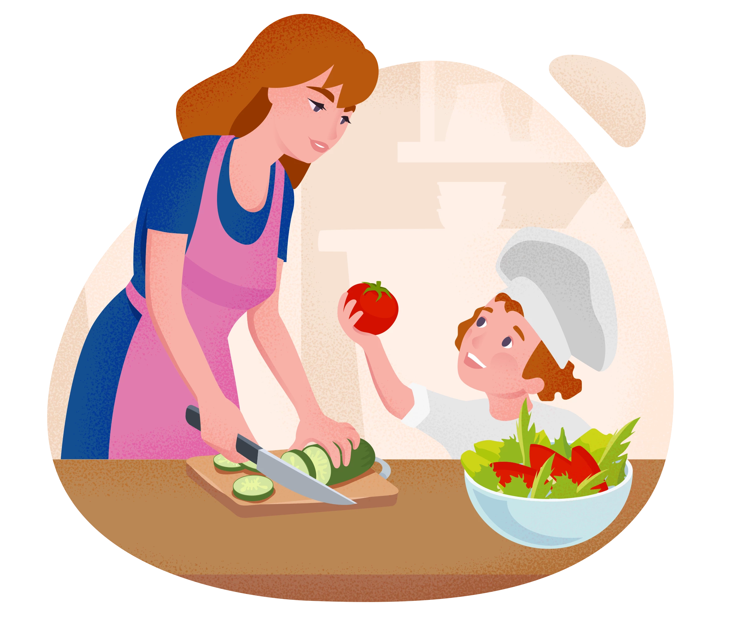 Vedri Illustrations Health Kitchen Salat